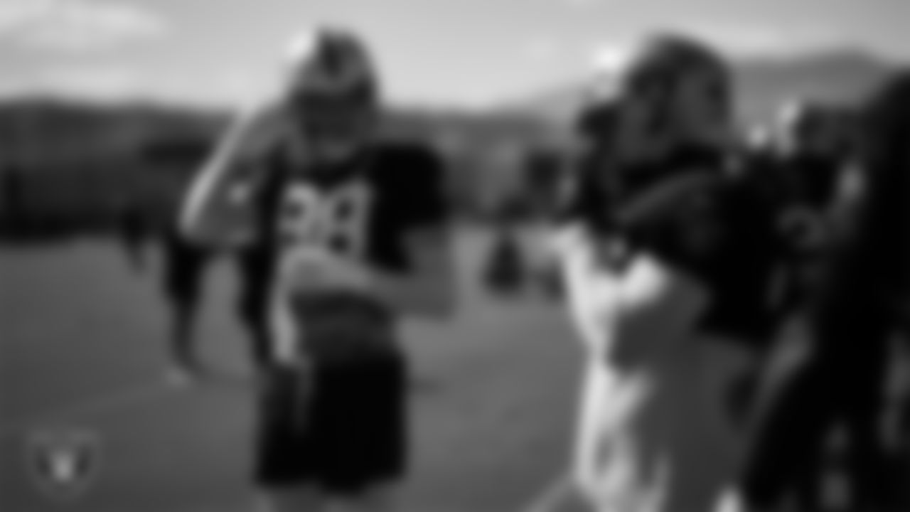 Las Vegas Raiders defensive end Maxx Crosby (98) during practice at Intermountain Health Performance Center.