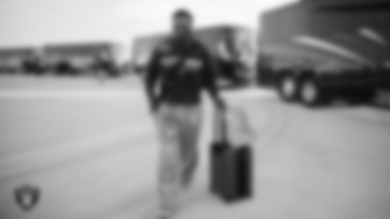 Las Vegas Raiders cornerback Darnay Holmes (30) departs for the regular season away game against the Houston Texans.