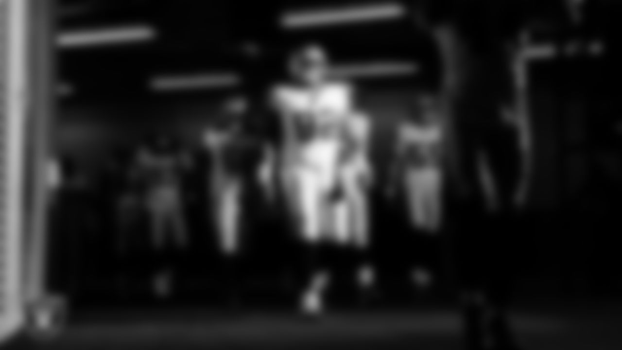Las Vegas Raiders defensive tackle JJ Pegues (92) walks down the tunnel before the regular season away game against the Indianapolis Colts at Lucas Oil Stadium.