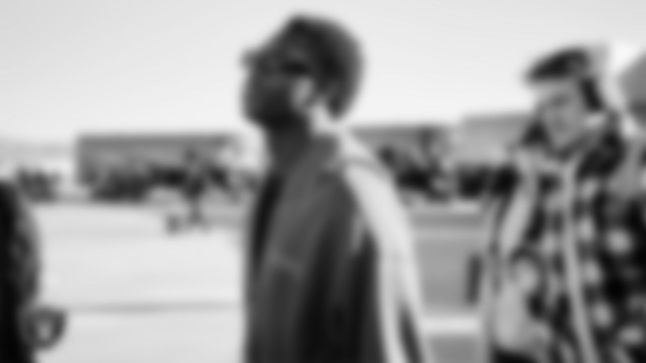 Las Vegas Raiders wide receiver Shedrick Jackson (4) departs for the regular season away game against the Philadelphia Eagles.