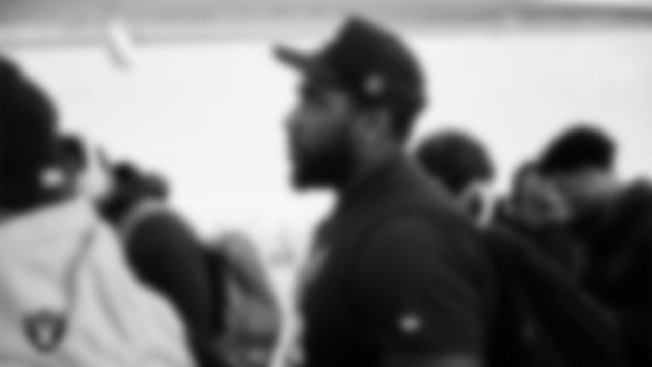 Las Vegas Raiders tackle DJ Glaze (71) departs for the regular season away game against the Houston Texans.