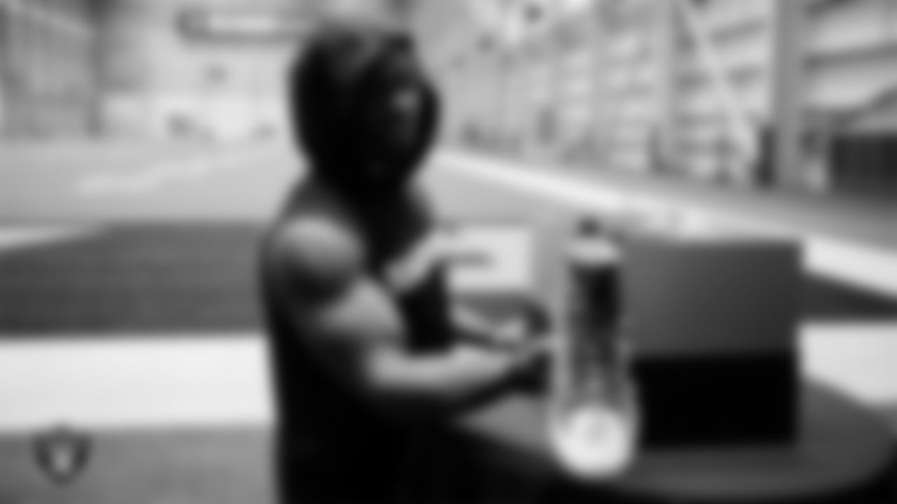 Las Vegas Raiders running back Ashton Jeanty (2) unboxes his custom cleats for the NFL's My Cause My Cleats initiative at Intermountain Health Performance Center.