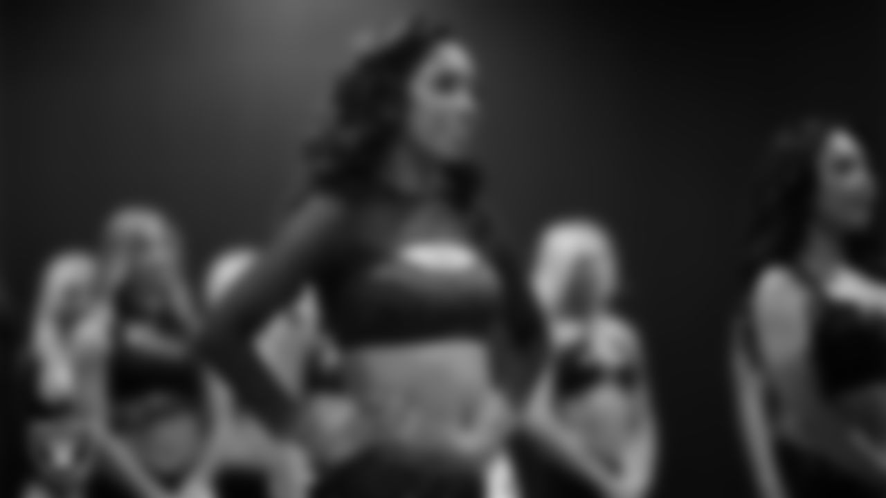 A dancer during the semifinal round of the 2025 Raiderettes Auditions at The Studio.