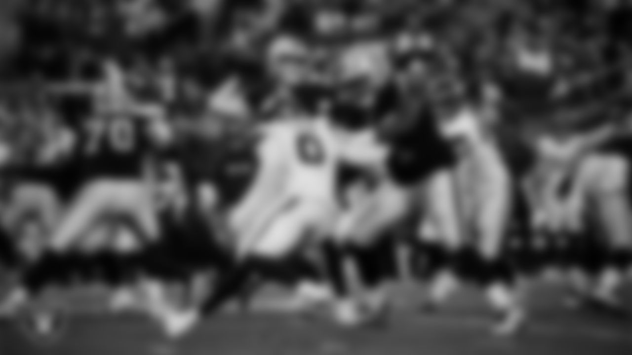 Las Vegas Raiders quarterback Kenny Pickett (15) passes during the regular season home game against the Denver Broncos at Allegiant Stadium.