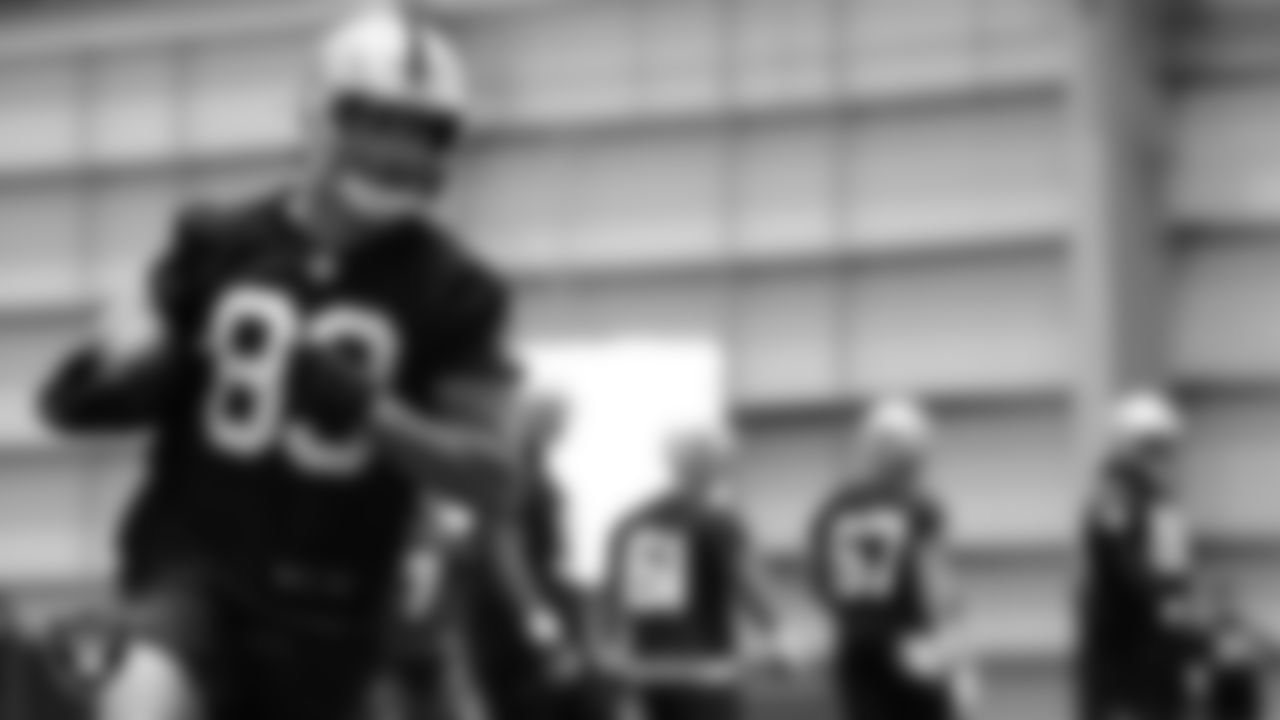 Las Vegas Raiders tight end Brock Bowers (89) during practice at Intermountain Health Performance Center.
