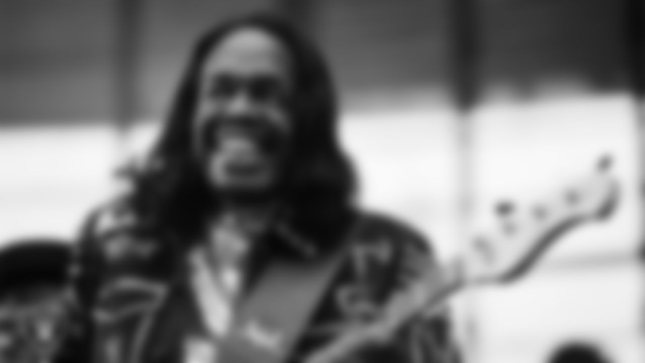 Band Earth, Wind & Fire perform during halftime at the Las Vegas Raiders' regular season home game against the Chicago Bears at Allegiant Stadium.