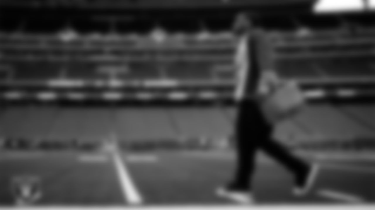 Las Vegas Raiders cornerback Darnay Holmes (30) arrives to the regular season away game against the Houston Texans at NRG Stadium.