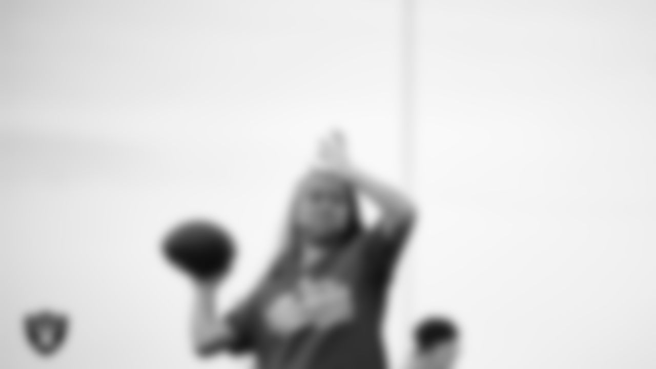 A member of the Sierra Vista High School flag football team during practice at Sierra Vista High School.