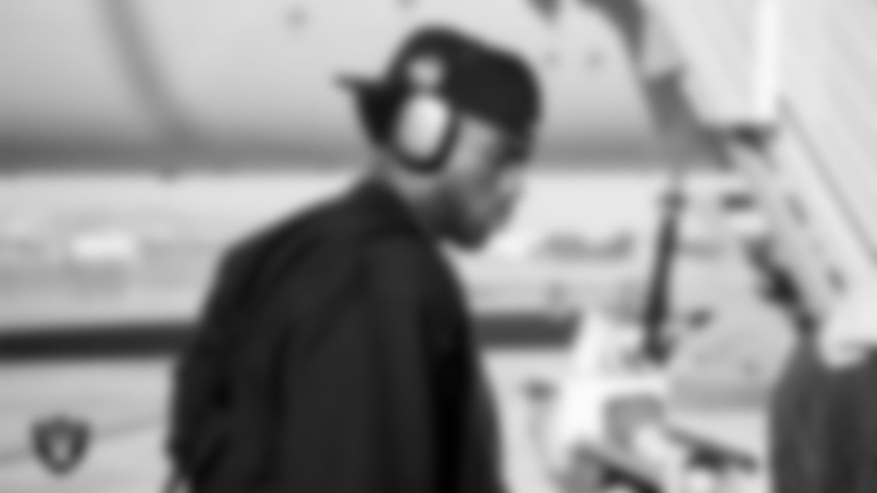 Las Vegas Raiders defensive end Malcolm Koonce (51) departs for the regular season away game against the Philadelphia Eagles.