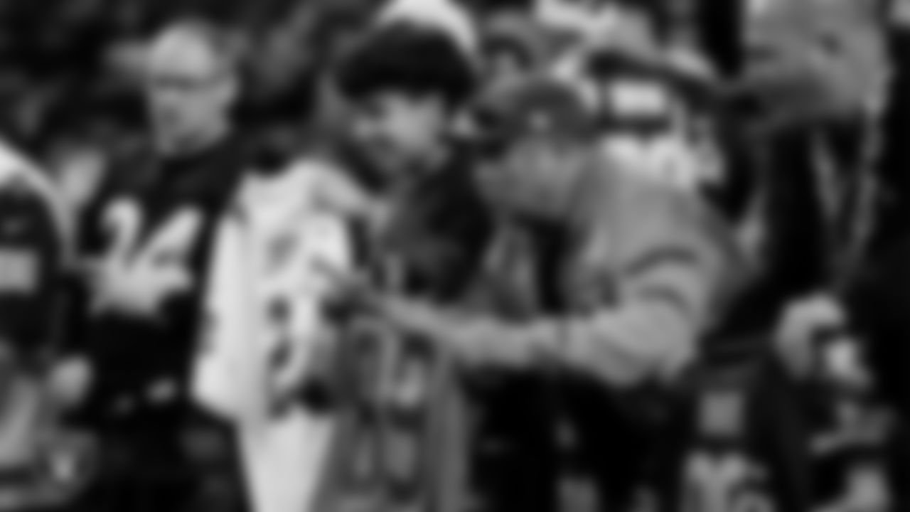 Fans before the Las Vegas Raiders' regular season home game against the Dallas Cowboys at Allegiant Stadium.