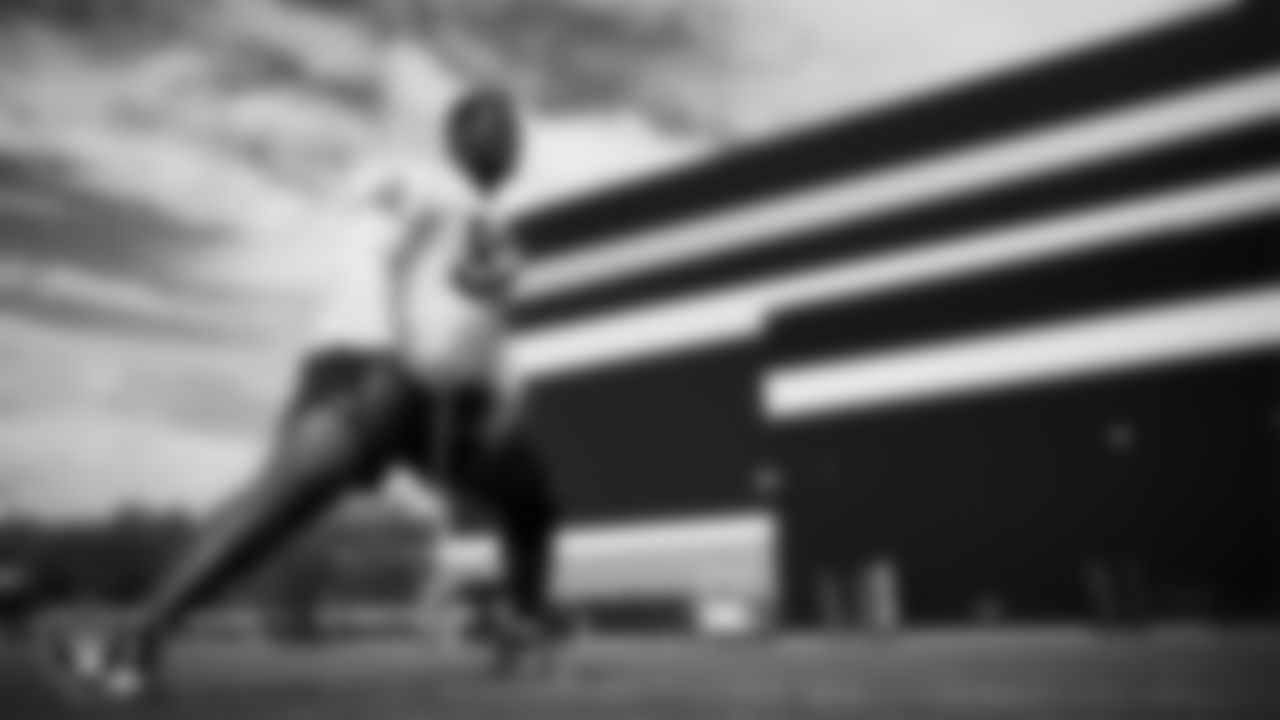 Las Vegas Raiders defensive tackle JJ Pegues (92) during practice at Intermountain Health Performance Center.