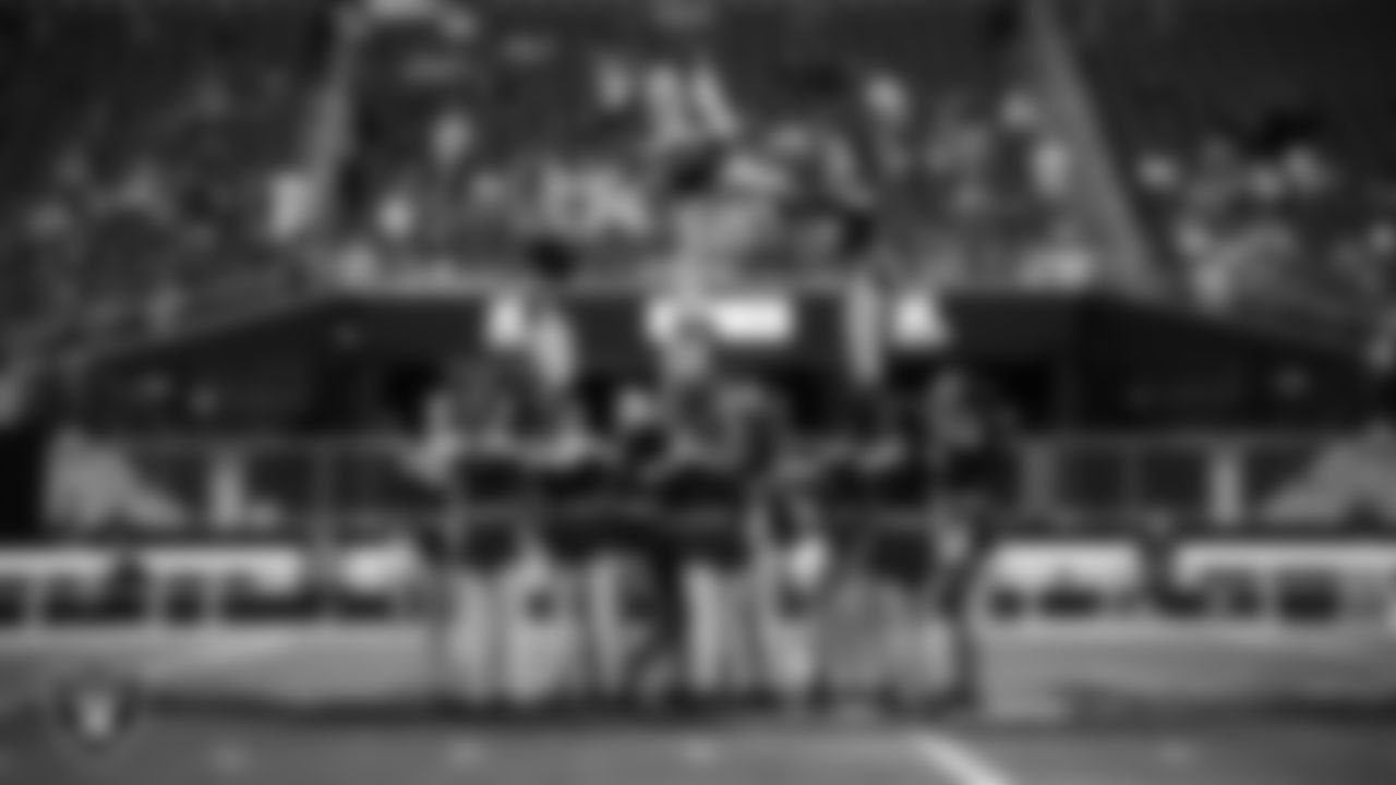 The Pinecrest Academy - Sloan Canyon cheer team performs during the NIAA 4A Division State Championship game at Allegiant Stadium.