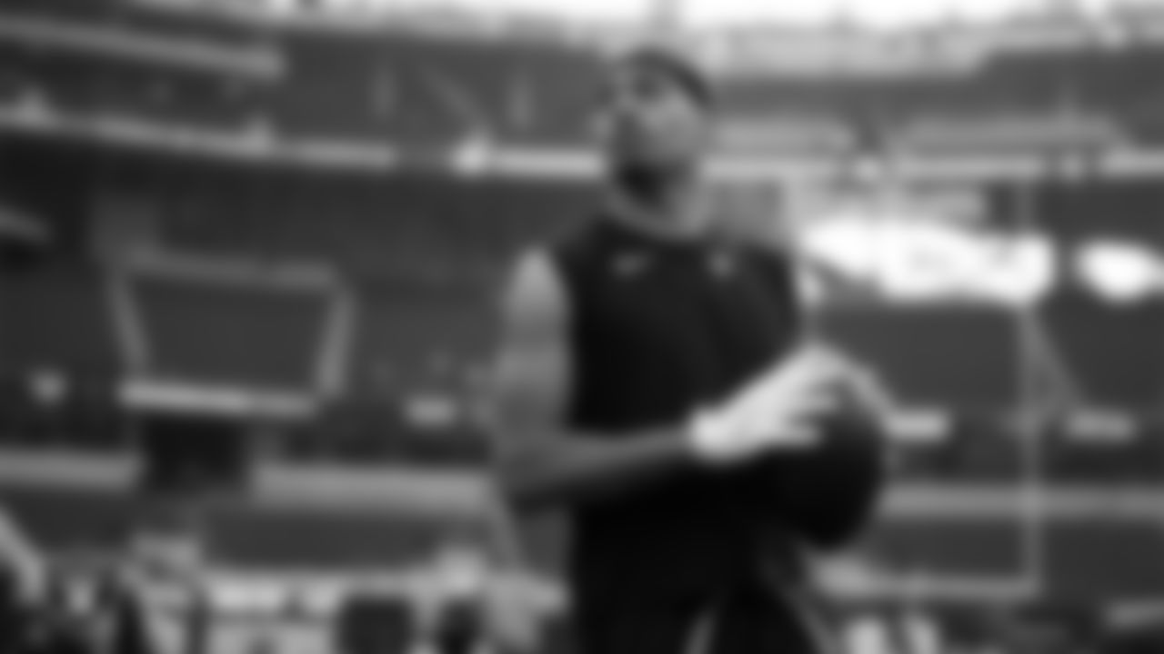 Las Vegas Raiders safety Isaiah Pola-Mao (20) warming up before the regular season away game against the Los Angeles Chargers at SoFi Stadium.