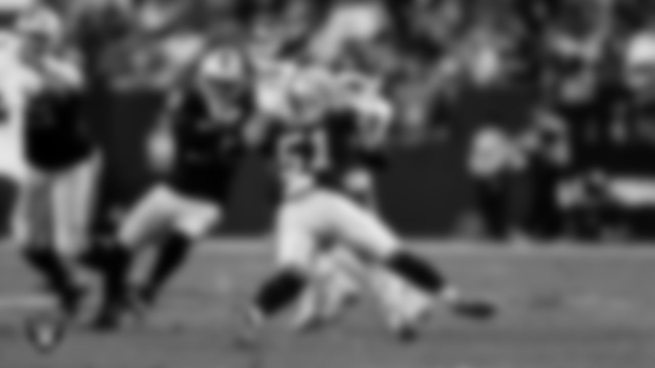 Las Vegas Raiders defensive end Malcolm Koonce (51) during the regular season home game against the Kansas City Chiefs at Allegiant Stadium.