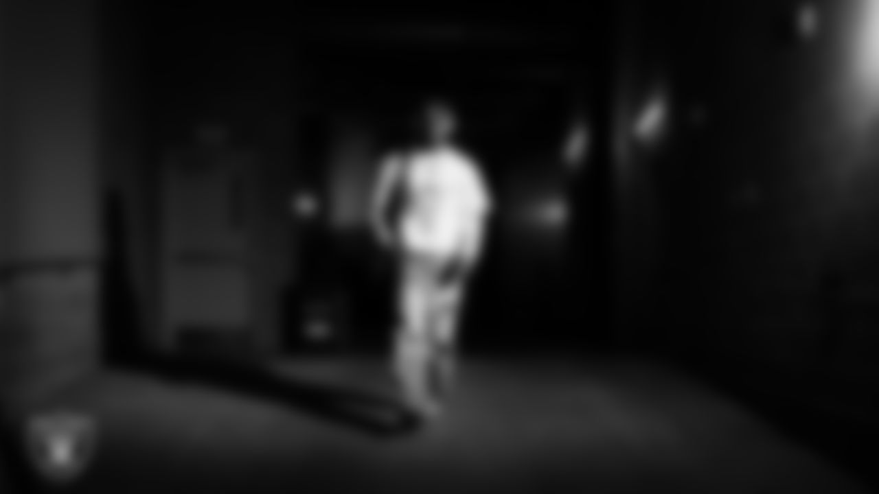 Las Vegas Raiders wide receiver Dont'e Thornton Jr. (10) arrives to the regular season away game against the Houston Texans at NRG Stadium.