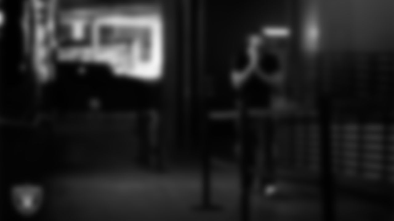 Las Vegas Raiders defensive end Maxx Crosby (98) arrives to the regular season home game against the Dallas Cowboys at Allegiant Stadium.