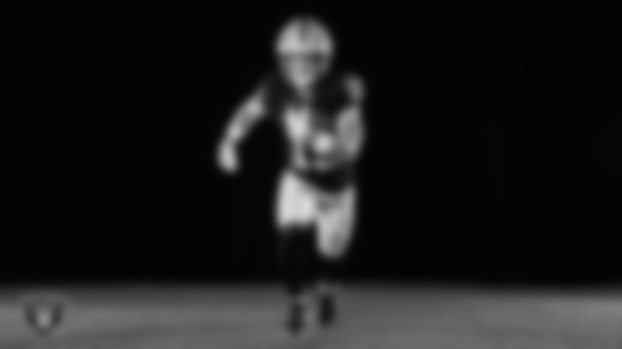 Las Vegas Raiders wide receiver Tommy Mellott (19) poses for a photo at the 2025 Raiders Media Day.