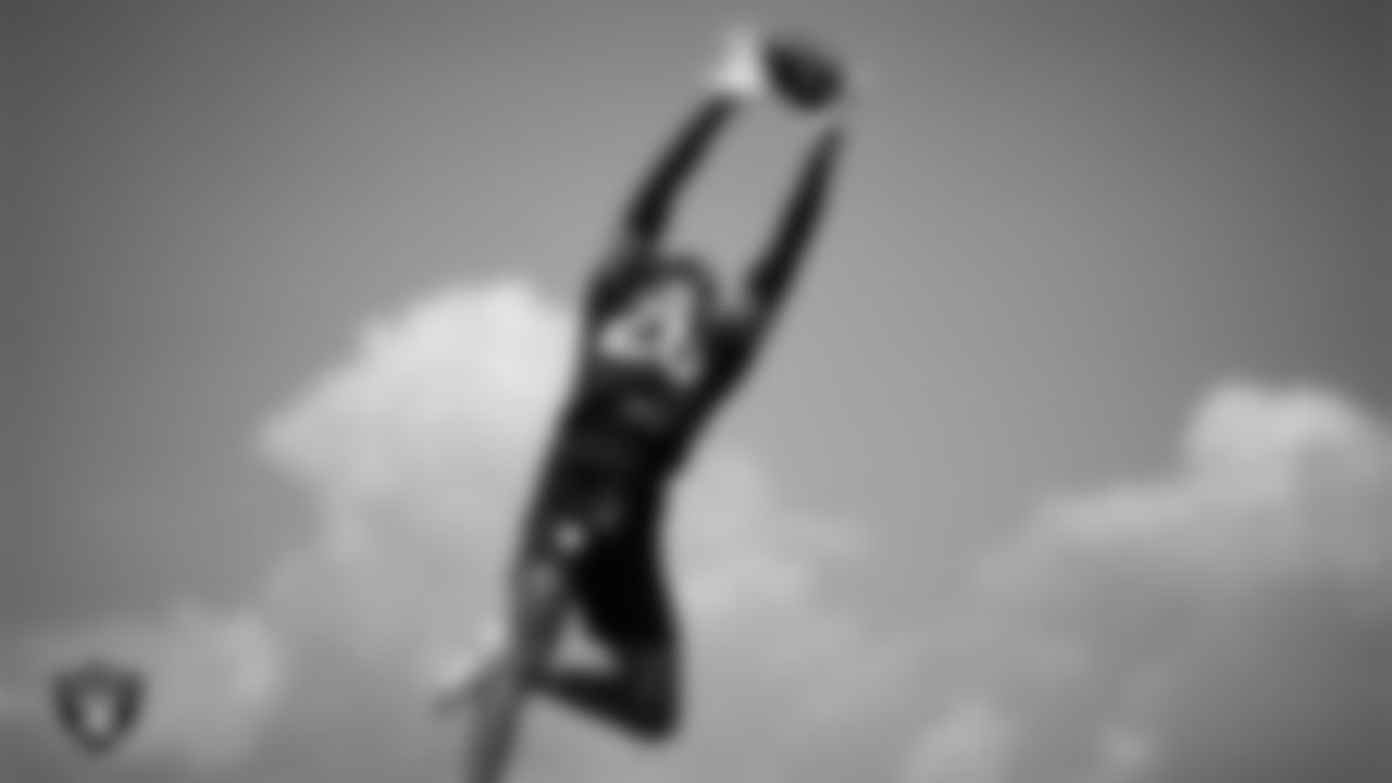 Las Vegas Raiders cornerback Darien Porter (26) at an Organized Team Activity (OTA) at Intermountain Health Performance Center.