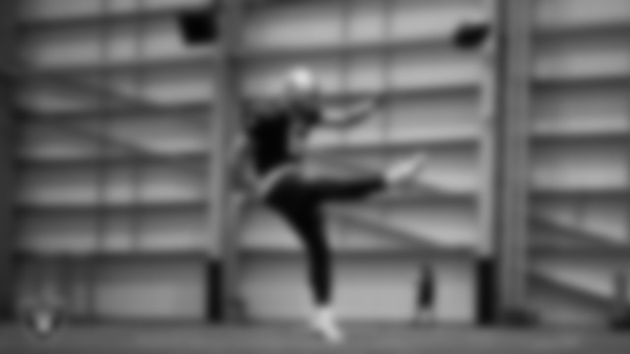 Las Vegas Raiders punter AJ Cole (6) during practice at Intermountain Health Performance Center.