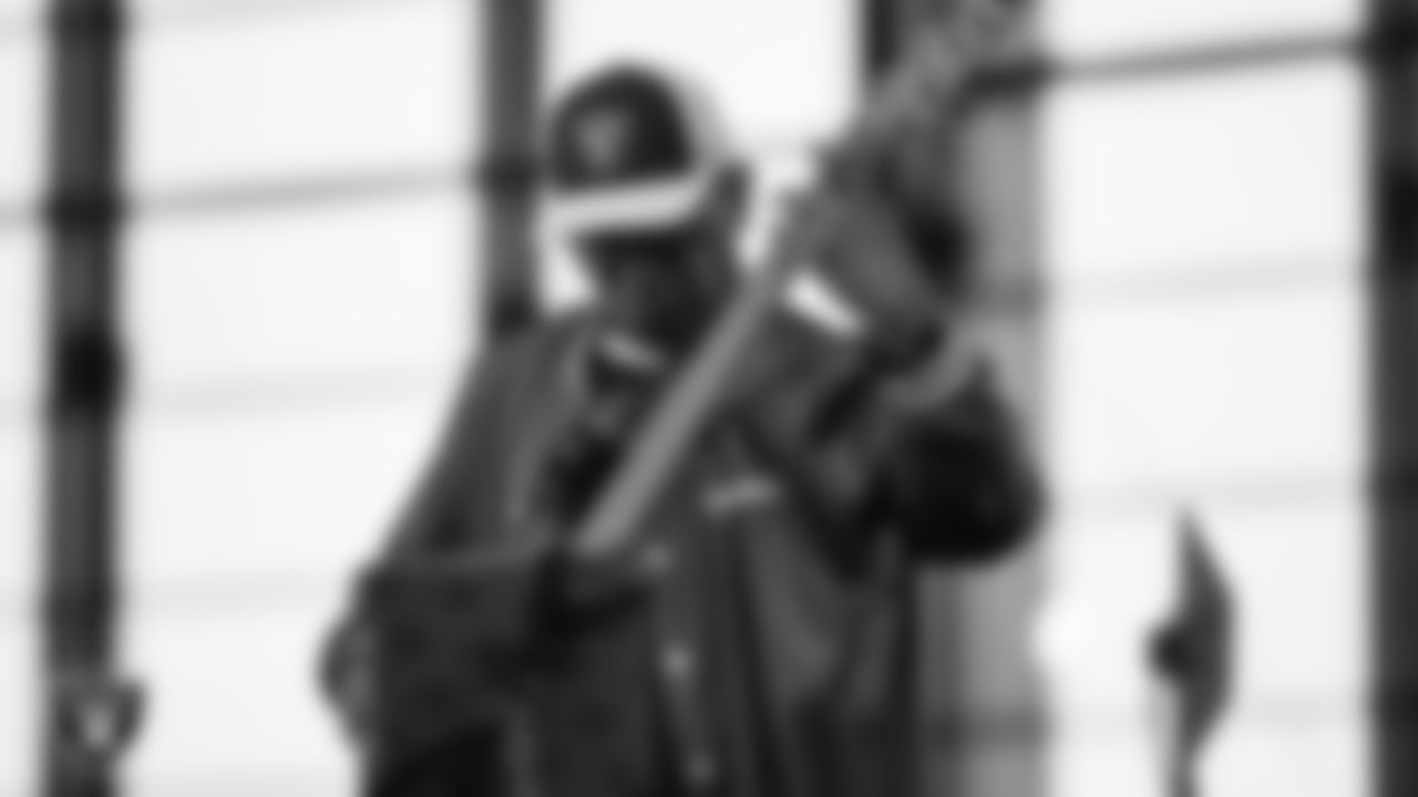 The Raiders House Band performs before the regular season home game against the New York Giants at Allegiant Stadium.
