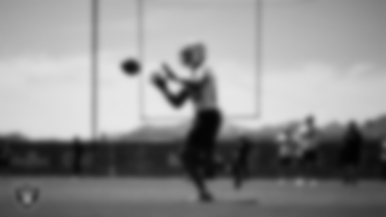 Las Vegas Raiders tight end Justin Shorter (88) at an Organized Team Activity (OTA) at Intermountain Health Performance Center.