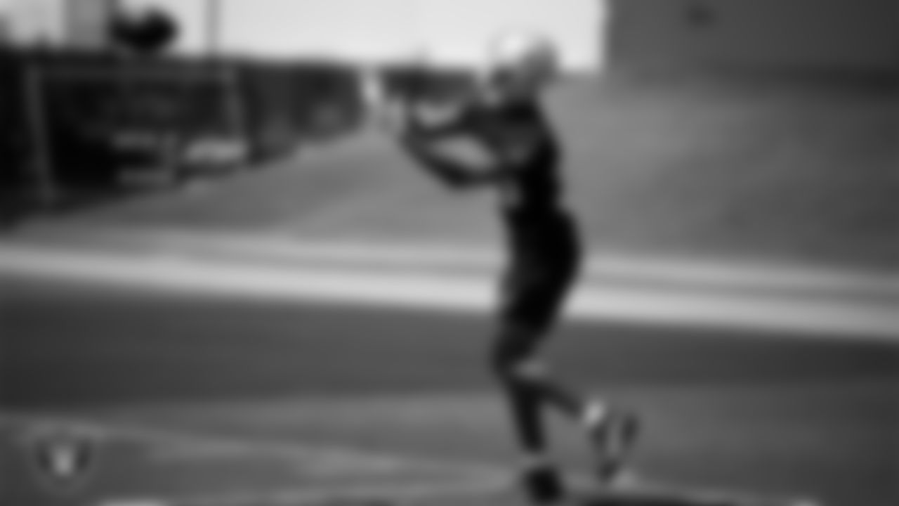 Las Vegas Raiders cornerback John Humphrey (39) at an Organized Team Activity (OTA) at Intermountain Health Performance Center.