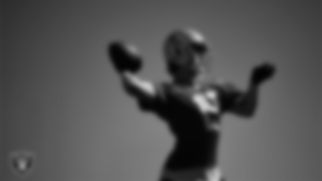 Las Vegas Raiders quarterback Kenny Pickett (15) during practice at Intermountain Health Performance Center.