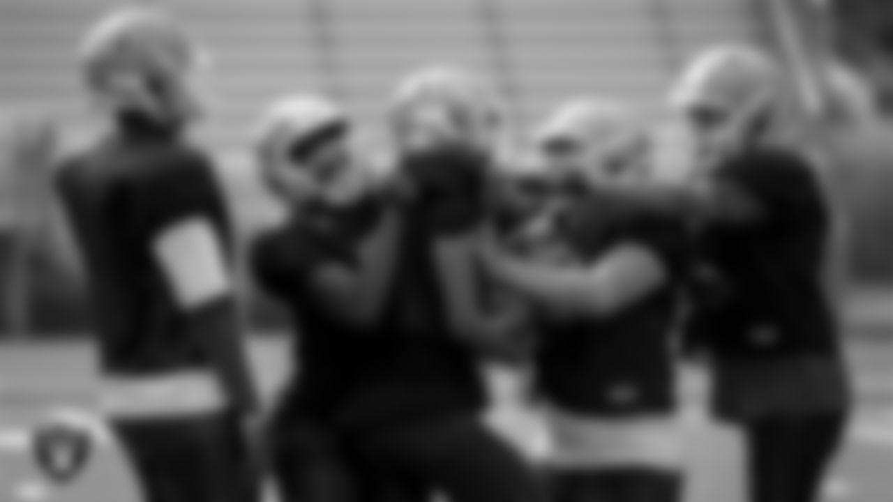 Canyon Springs High School football team members during practice at Canyon Springs High School.