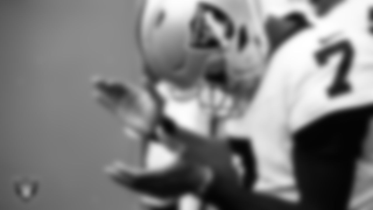 Las Vegas Raiders quarterback Geno Smith (7) waits for the team to be introduced onto the field before the preseason away game against the Seattle Seahawks at Lumen Field.