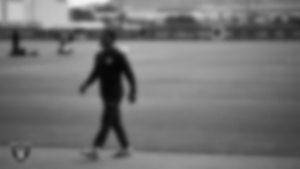 Las Vegas Raiders cornerback Darnay Holmes (30) during practice at Intermountain Health Performance Center.