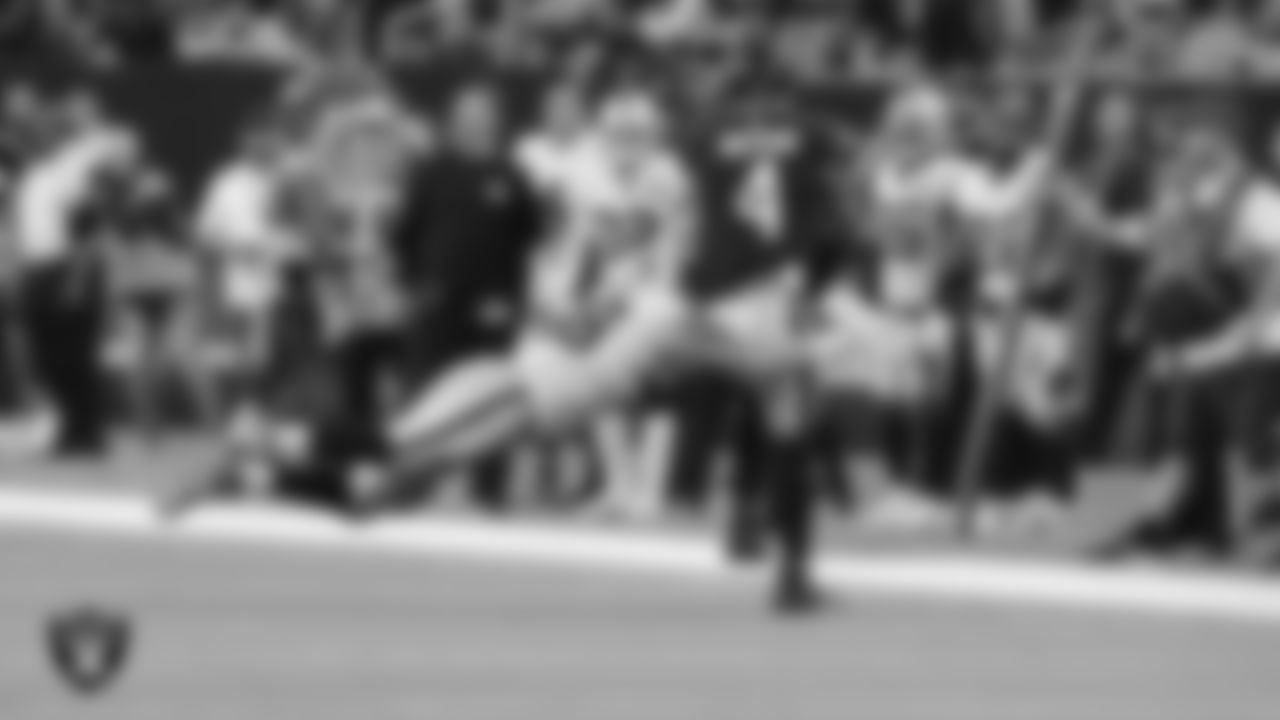 Oakland Raiders defensive end Maxx Crosby (98) during the regular season game against the Houston Texans at NRG Stadium, Sunday, October 27, 2019, in Houston, Texas.