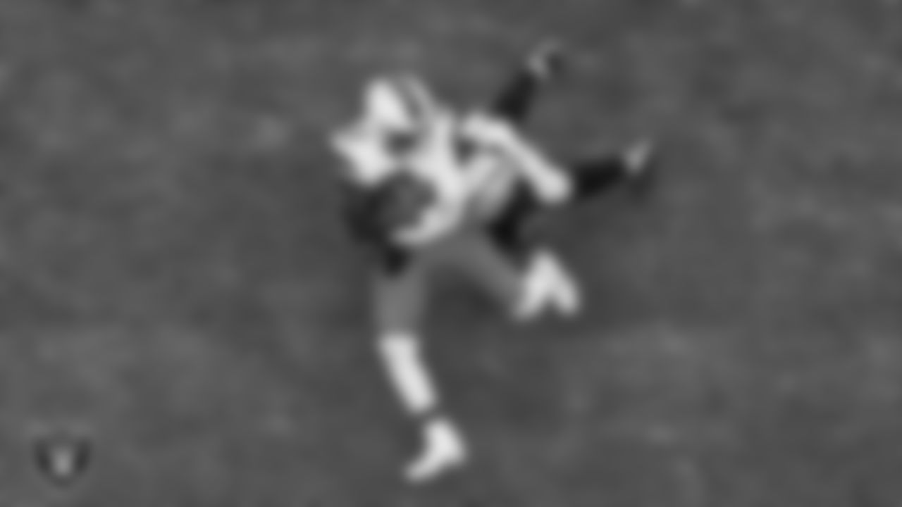 Las Vegas Raiders defensive end Malcolm Koonce (51) sacks the quarterback during the regular season home game against the Cleveland Browns at Allegiant Stadium.