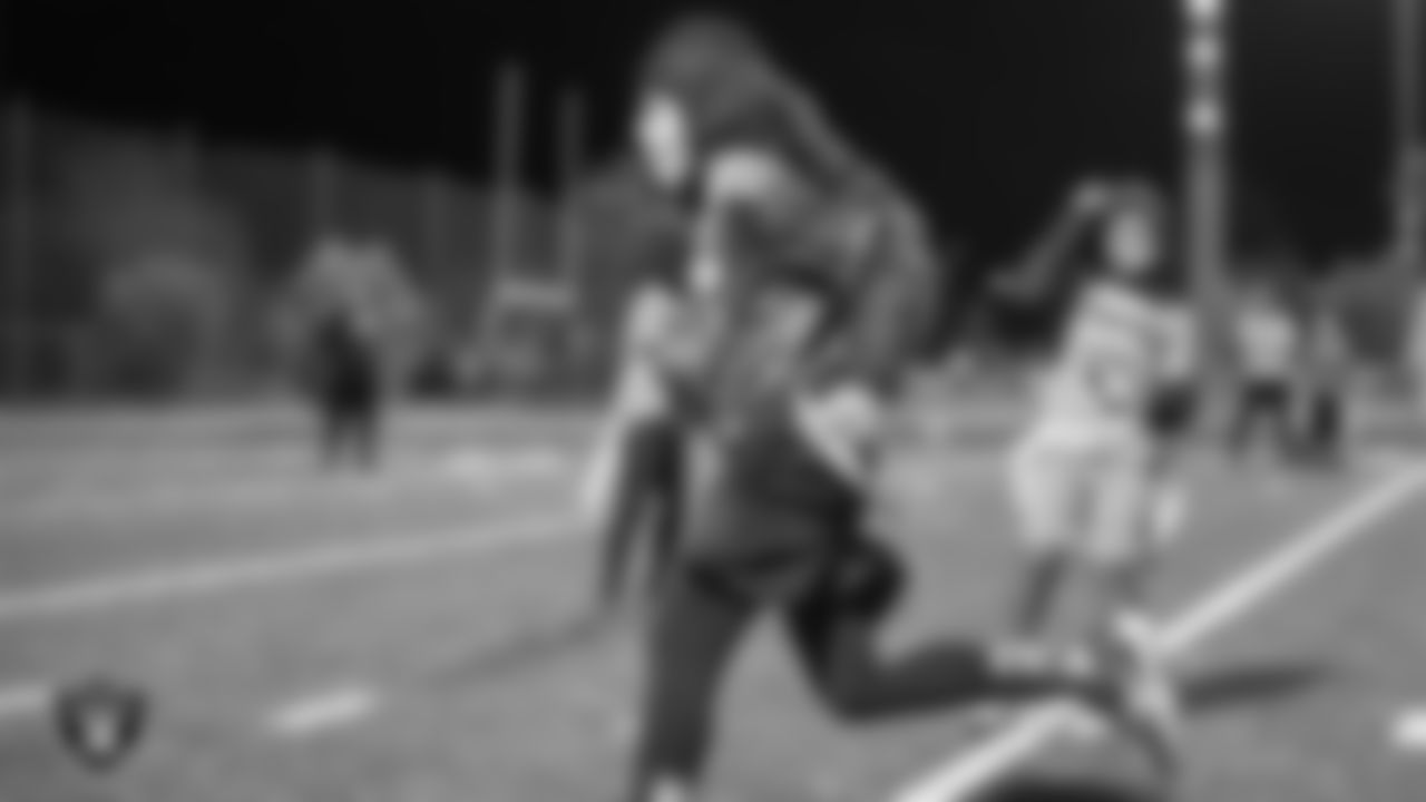 Athletes from the East Division and West Division of the City of Las Vegas Silver and Black Youth Flag Football League compete in the championship game at All American Park.