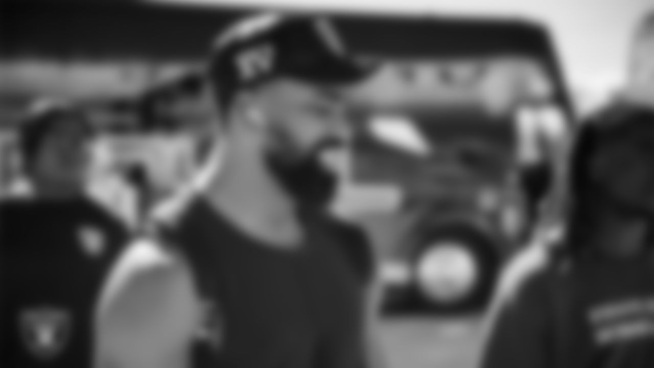 Las Vegas Raiders running back Raheem Mostert (31) departs for the regular season away game against the Indianapolis Colts.