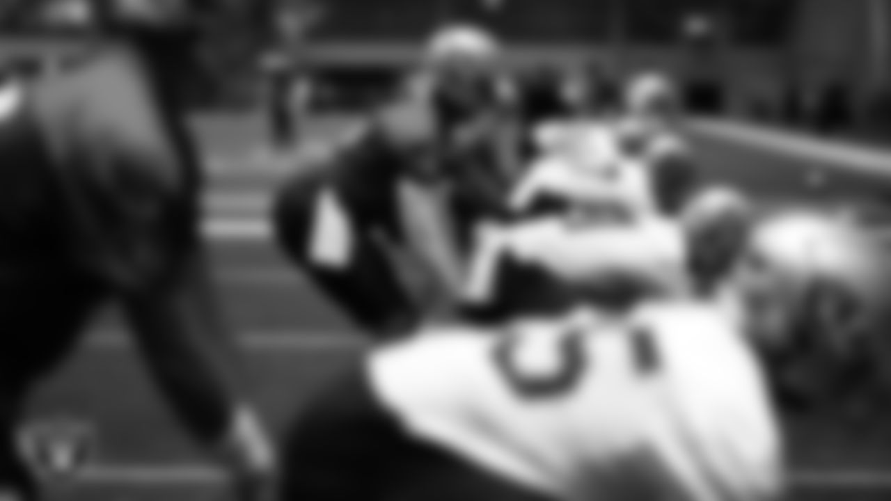 Las Vegas Raiders quarterback Geno Smith (7) during practice at Intermountain Health Performance Center.