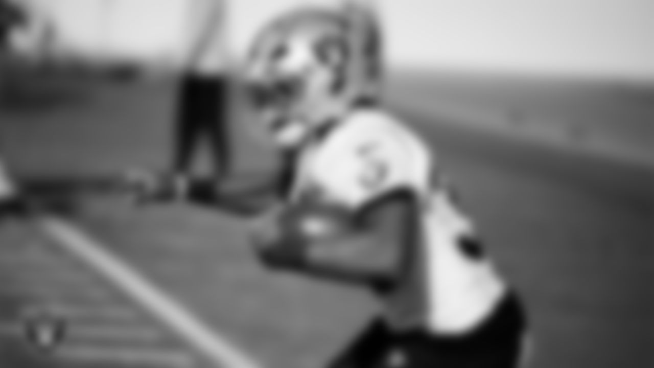 Las Vegas Raiders running back Chris Collier (35) during practice at Intermountain Health Performance Center.