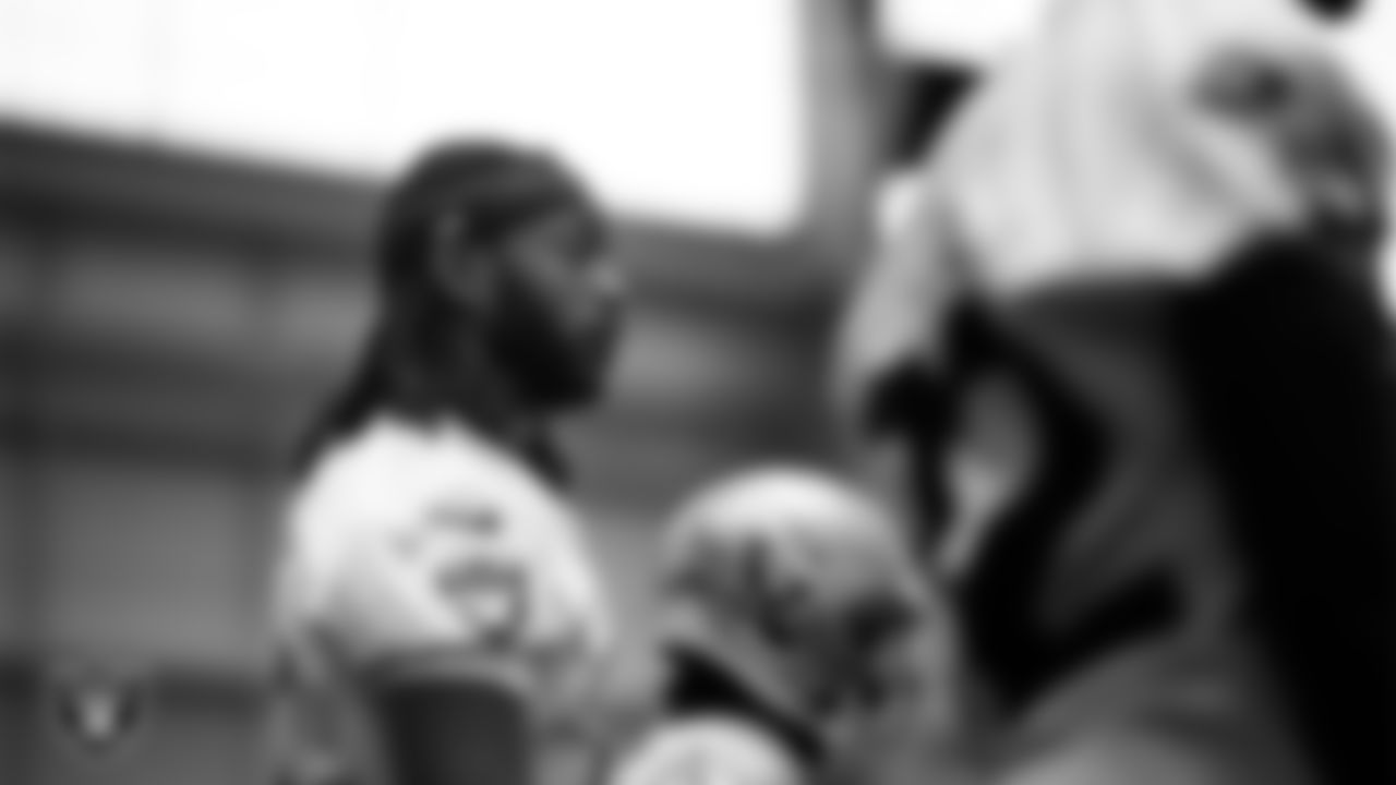 Las Vegas Raiders wide receiver Jakobi Meyers (16) at an Organized Team Activity (OTA) at Intermountain Health Performance Center.