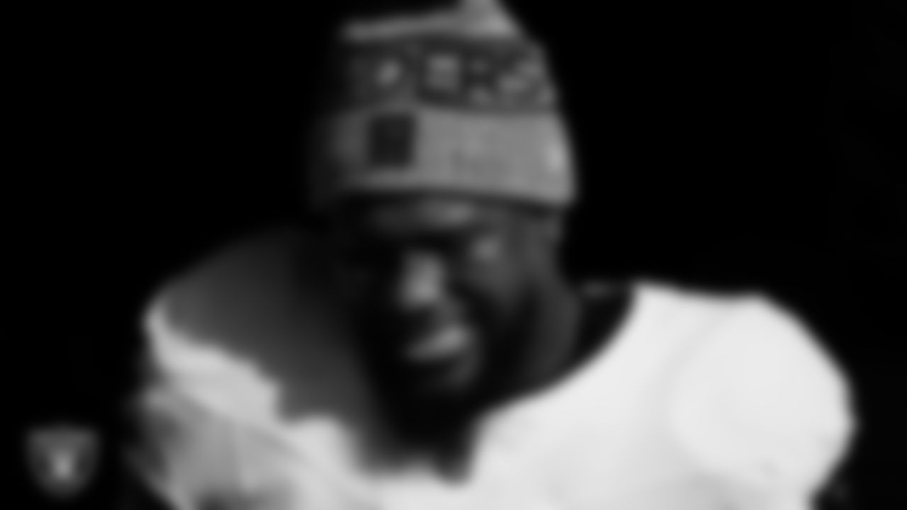 Las Vegas Raiders linebacker Devin White (45) waits for the team to be introduced onto the field before the regular season away game against the Los Angeles Chargers at SoFi Stadium.