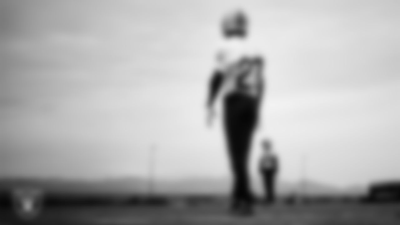 Las Vegas Raiders safety Isaiah Pola-Mao (20) during practice at Intermountain Health Performance Center.