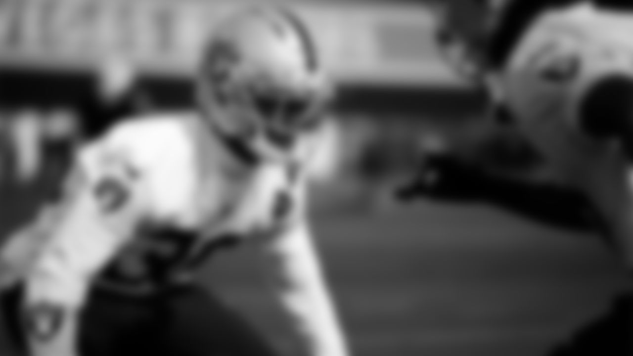 Las Vegas Raiders cornerback Kyu Blu Kelly (36) during practice at Intermountain Health Performance Center.