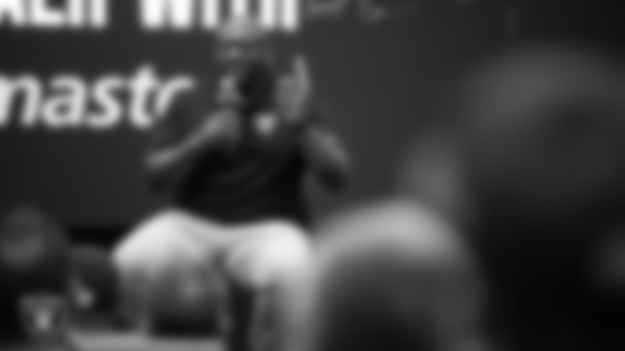 Raiders alumnus Kirk Morrison during an event for Ticketmaster at Intermountain Health Performance Center.