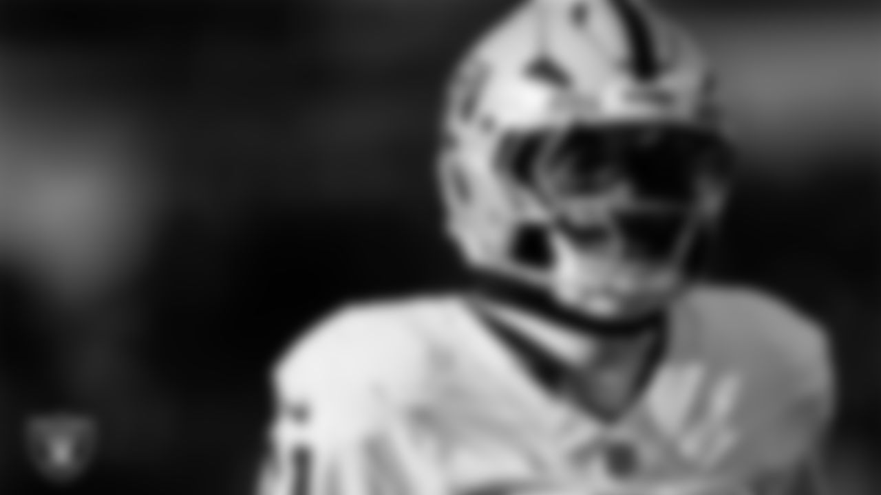 Las Vegas Raiders safety Jeremy Chinn (11) during the regular season away game against the Philadelphia Eagles at Lincoln Financial Field.