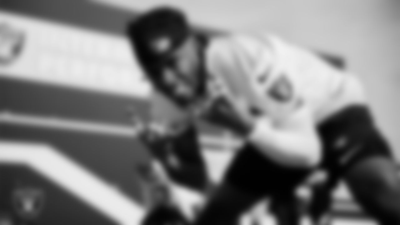 Las Vegas Raiders wide receiver Dont'e Thornton Jr. (10) during practice at Intermountain Health Performance Center.