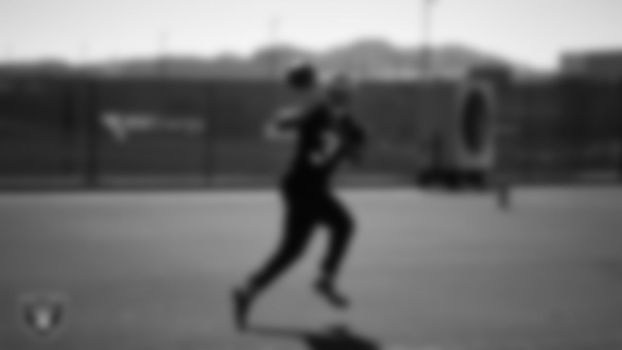 Las Vegas Raiders running back Zamir White (3) during practice at Intermountain Health Performance Center.