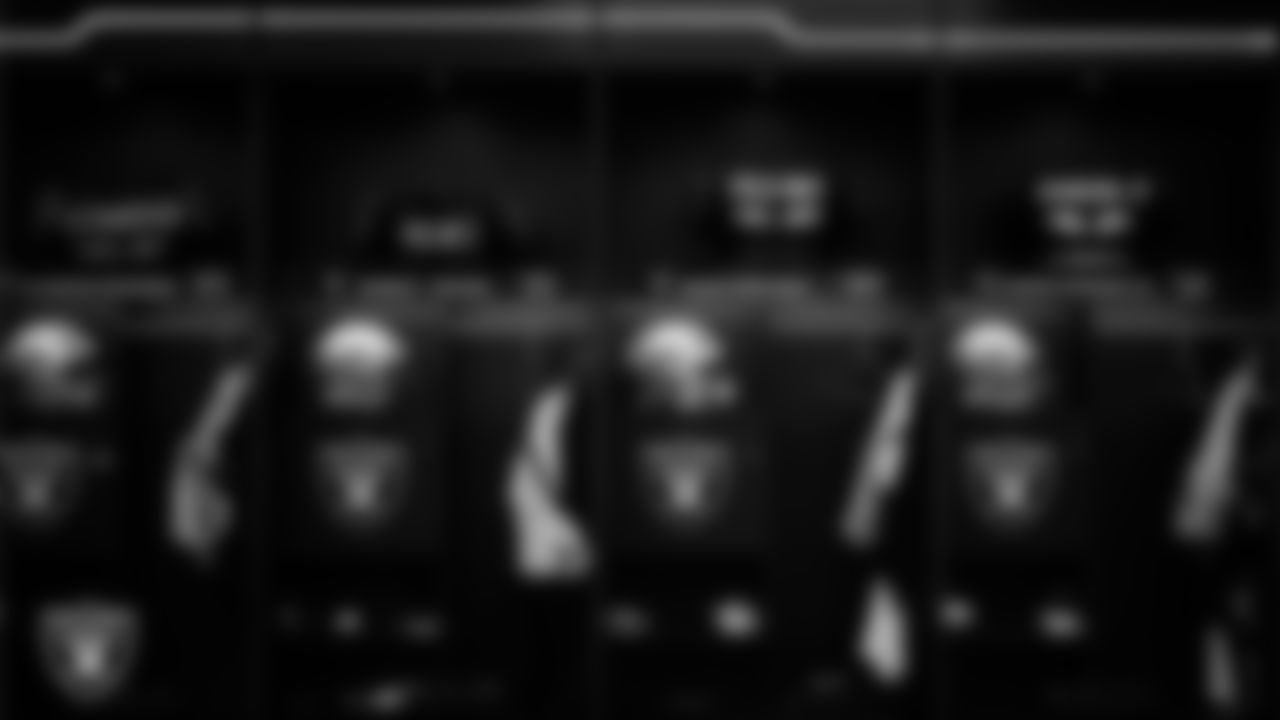The locker room prior to the Las Vegas Raiders' arrival for their regular season home game against the New York Giants at Allegiant Stadium.