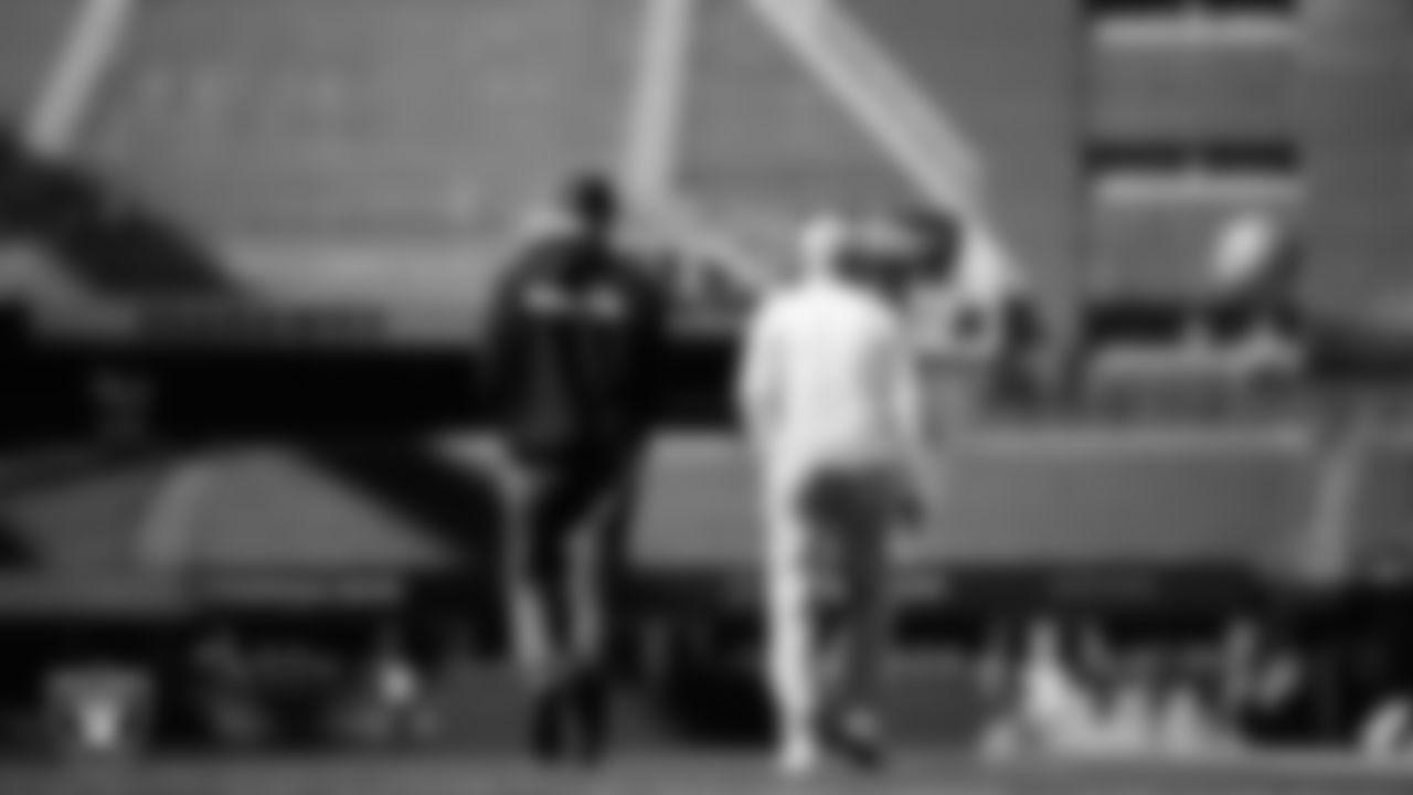 Las Vegas Raiders General Manager John Spytek and Head Coach Pete Carroll before the preseason away game against the Seattle Seahawks at Lumen Field.