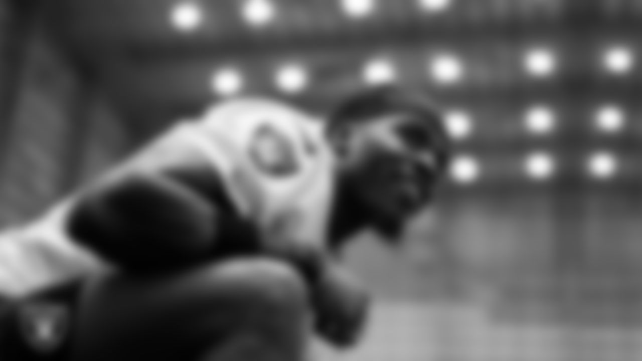 Las Vegas Raiders wide receiver Dont'e Thornton Jr. (10) during practice at Intermountain Health Performance Center.