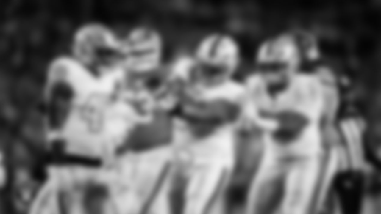 Las Vegas Raiders defensive tackle Adam Butler (69) celebrates after sacking the quarterback during the regular season away game against the Denver Broncos at Empower Field at Mile High.