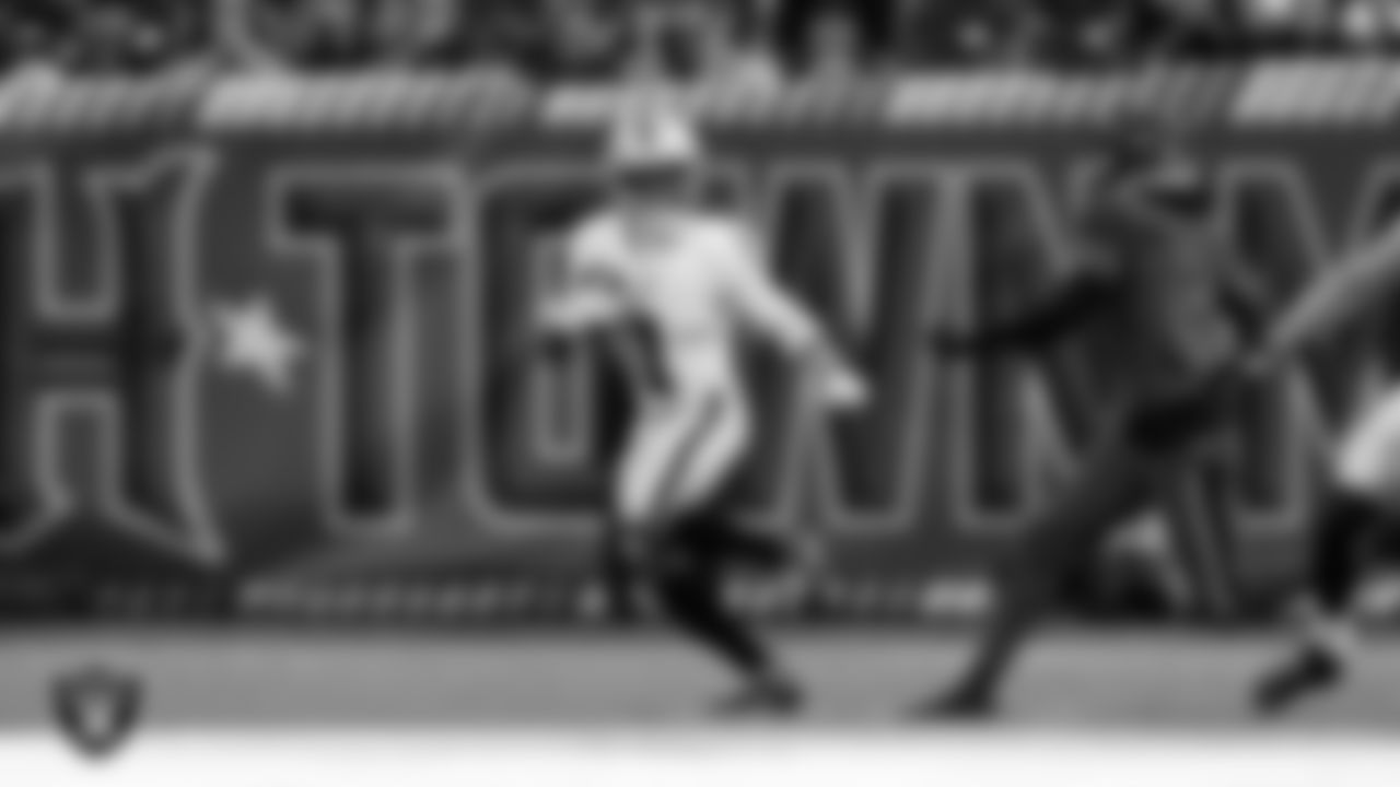 Las Vegas Raiders wide receiver Tre Tucker (1) during the regular season away game against the Houston Texans at NRG Stadium.