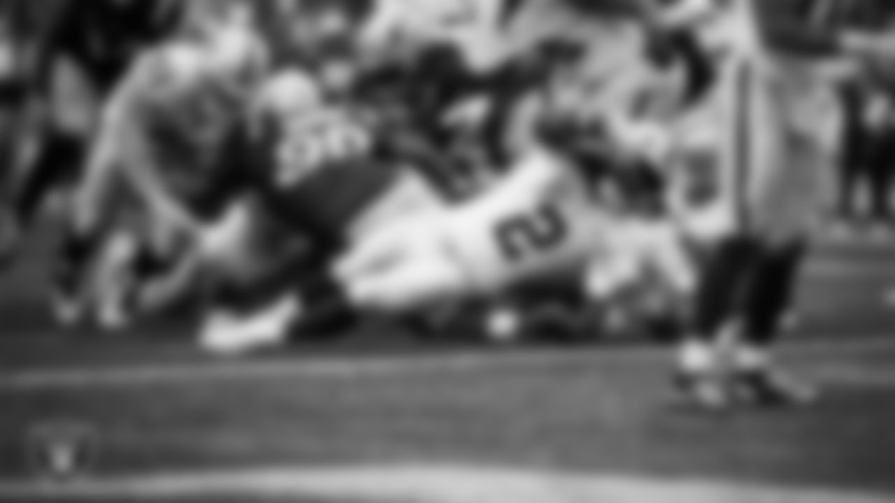 Las Vegas Raiders running back Ashton Jeanty (2) dives into the end zone for a 3-yard touchdown during the regular season away game against the New England Patriots at Gillette Stadium.